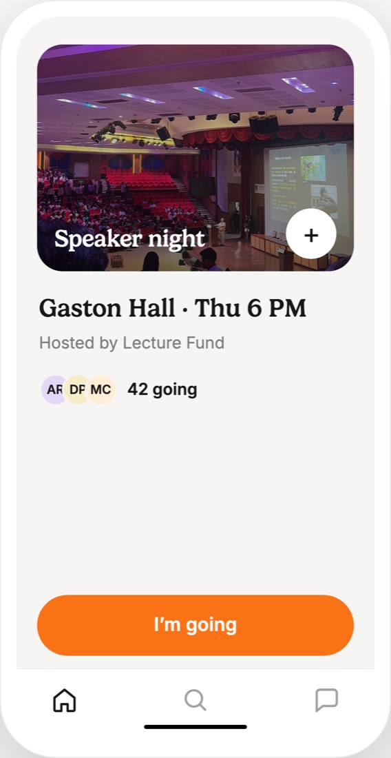 An event page in the Ligo app